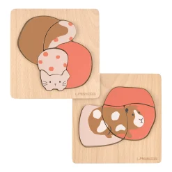 Holzpuzzle Set (2 Stk) - Little Mateys, Katze