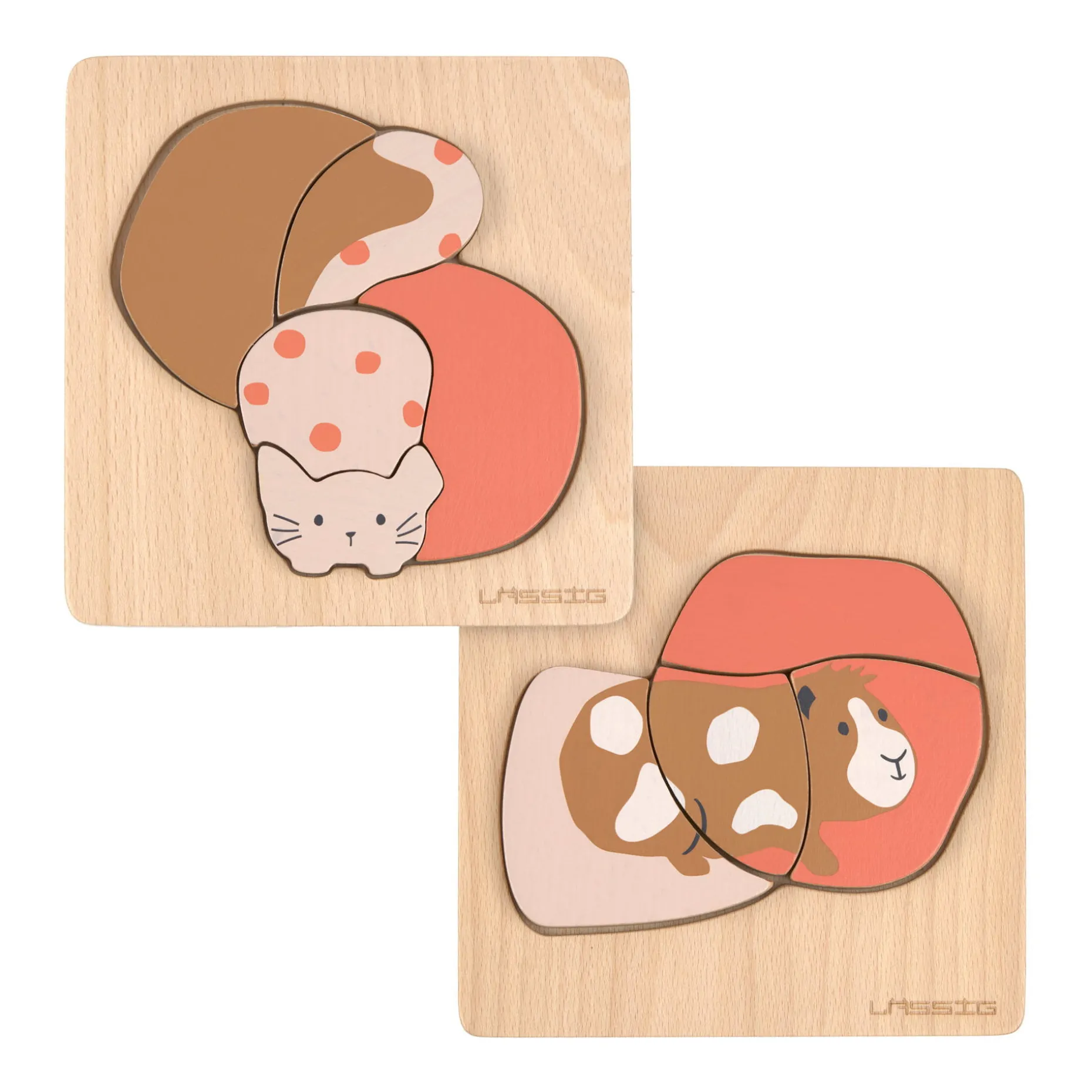 Holzpuzzle Set (2 Stk) - Little Mateys, Katze
