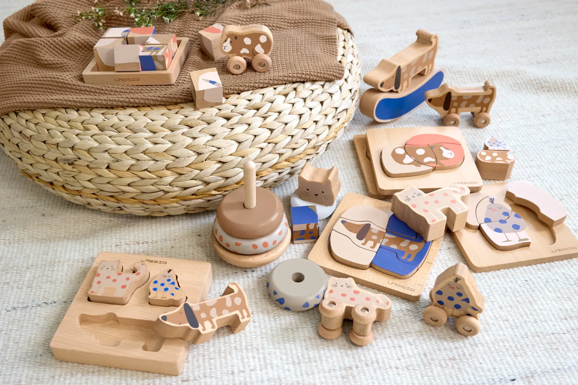 Holzpuzzle Set (2 Stk) - Little Mateys, Katze