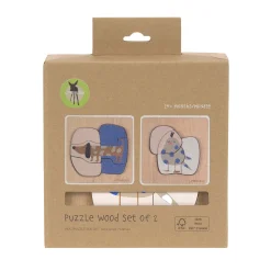 Holzpuzzle Set (2 Stk) - Little Mateys, Hund