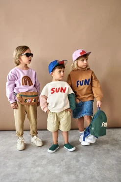 Hoodie Kinder - Bio Baumwolle, Little Gang, Fun Karamell
