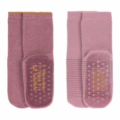 Kinder Antirutsch-Socken (2er-Set), Rosewood