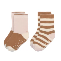 Kinder Antirutsch-Socken (2er-Set), Rosa Karamell