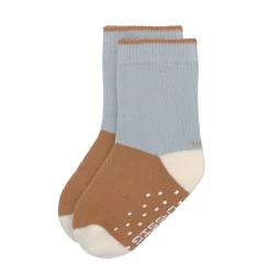 Kinder Antirutsch-Socken (2er-Set), Hellblau Karamell