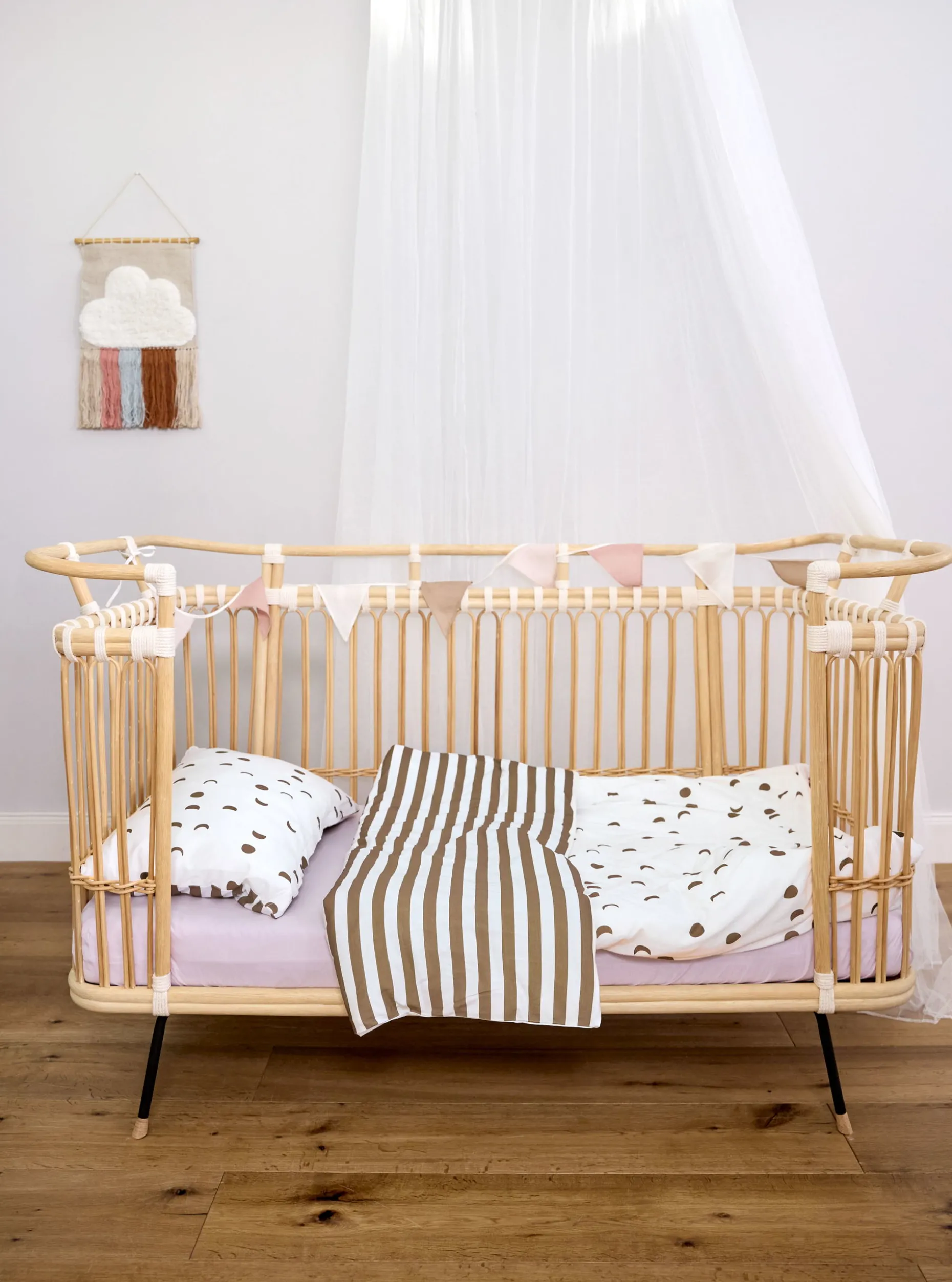 Kinder Bettwäsche Set - Mond, Milky Hellbraun