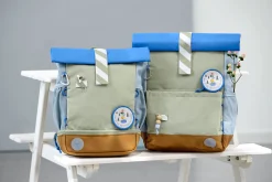 Kindergartenrucksack Rolltop - Sunny Explorer, Grün Blau