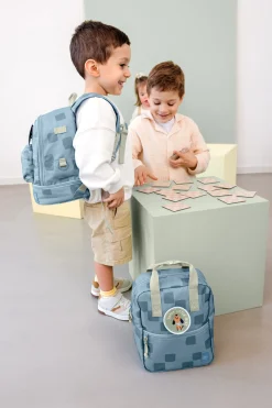 Kindergartenrucksack Square - Pattern Party, Blau