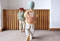Kindergartenrucksack Square - Happy Prints, Karamell