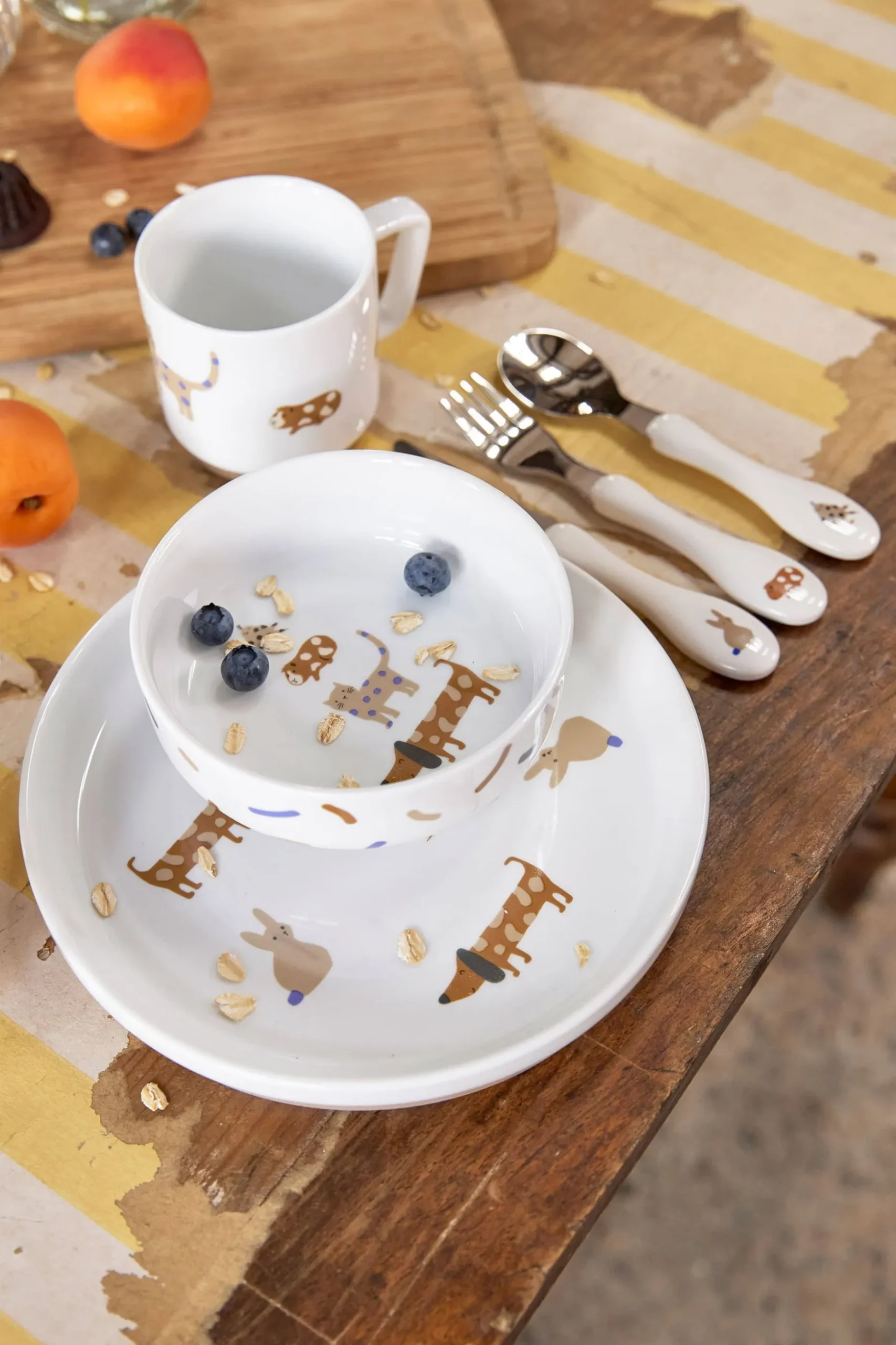 Kindergeschirr Set Porzellan - Little Mateys, Royal Blau