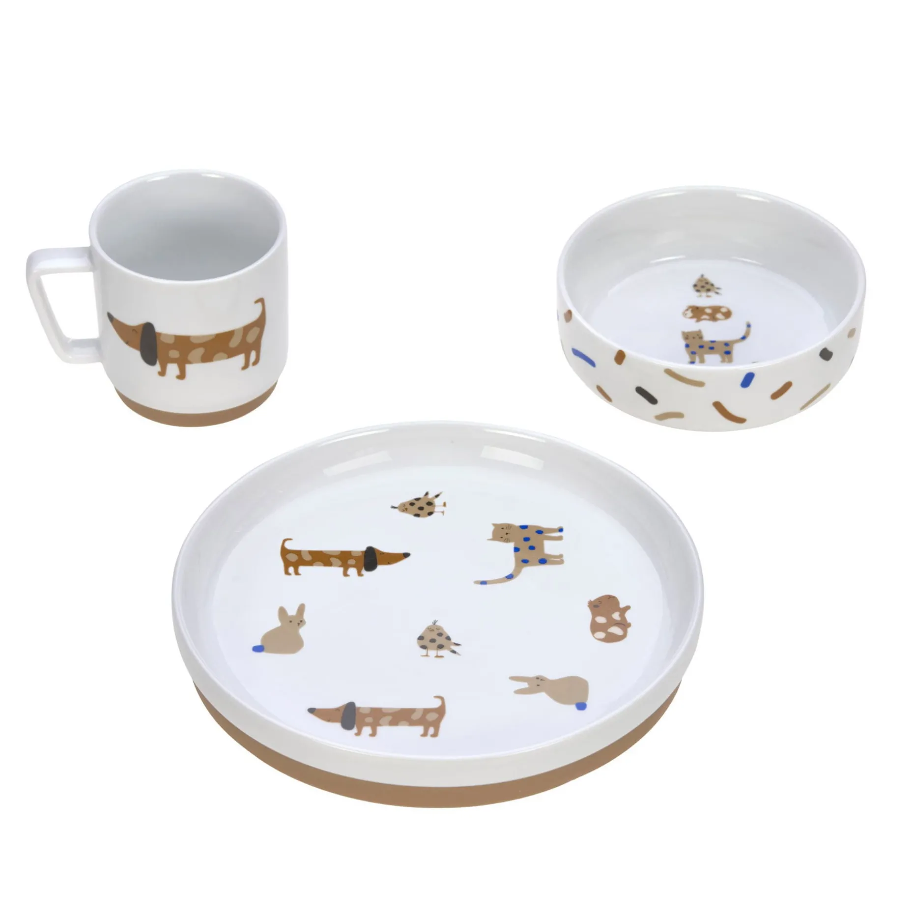 Kindergeschirr Set Porzellan - Little Mateys, Royal Blau