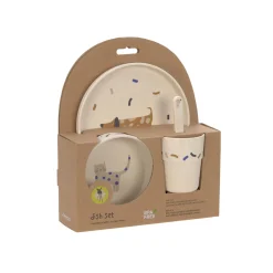 Kindergeschirr Set (Teller - Schüssel - Becher - Löffel), Little Mateys Royal Blau