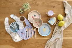 Kindergeschirr Set (Teller - Schüssel - Becher - Löffel) - Happy Fruits, Kirsche