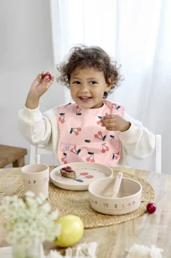 Kindergeschirr Set (Teller - Schüssel - Becher - Löffel) - Happy Fruits, Kirsche