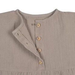 Kinderkleid - Bio Baumwolle, Taupe, Grau