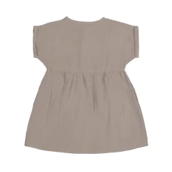 Kinderkleid - Bio Baumwolle, Taupe, Grau