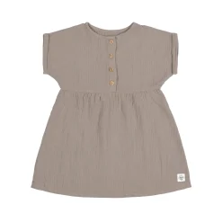 Kinderkleid - Bio Baumwolle, Taupe, Grau