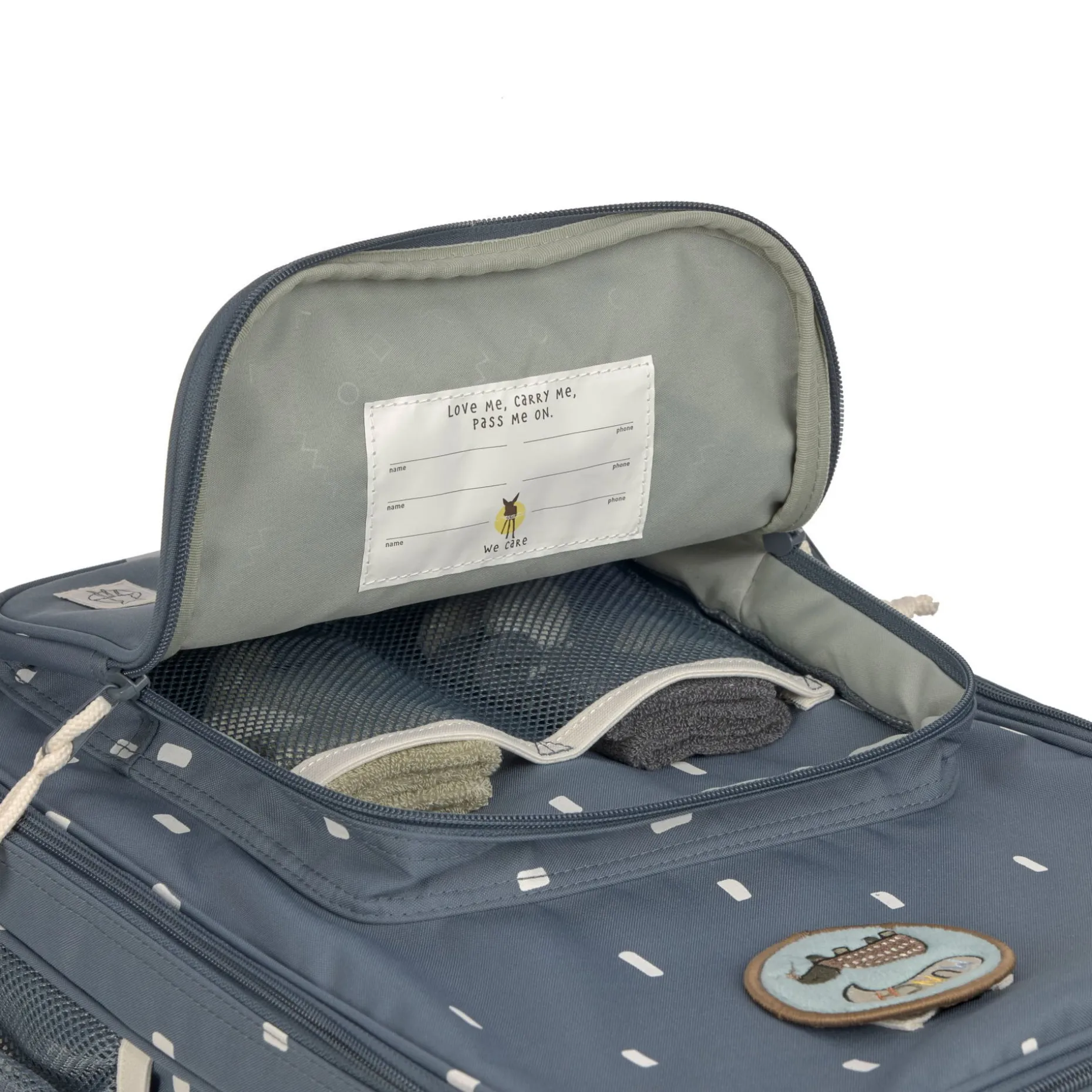 Kinderkoffer - Trolley Happy Prints, Dunkelblau