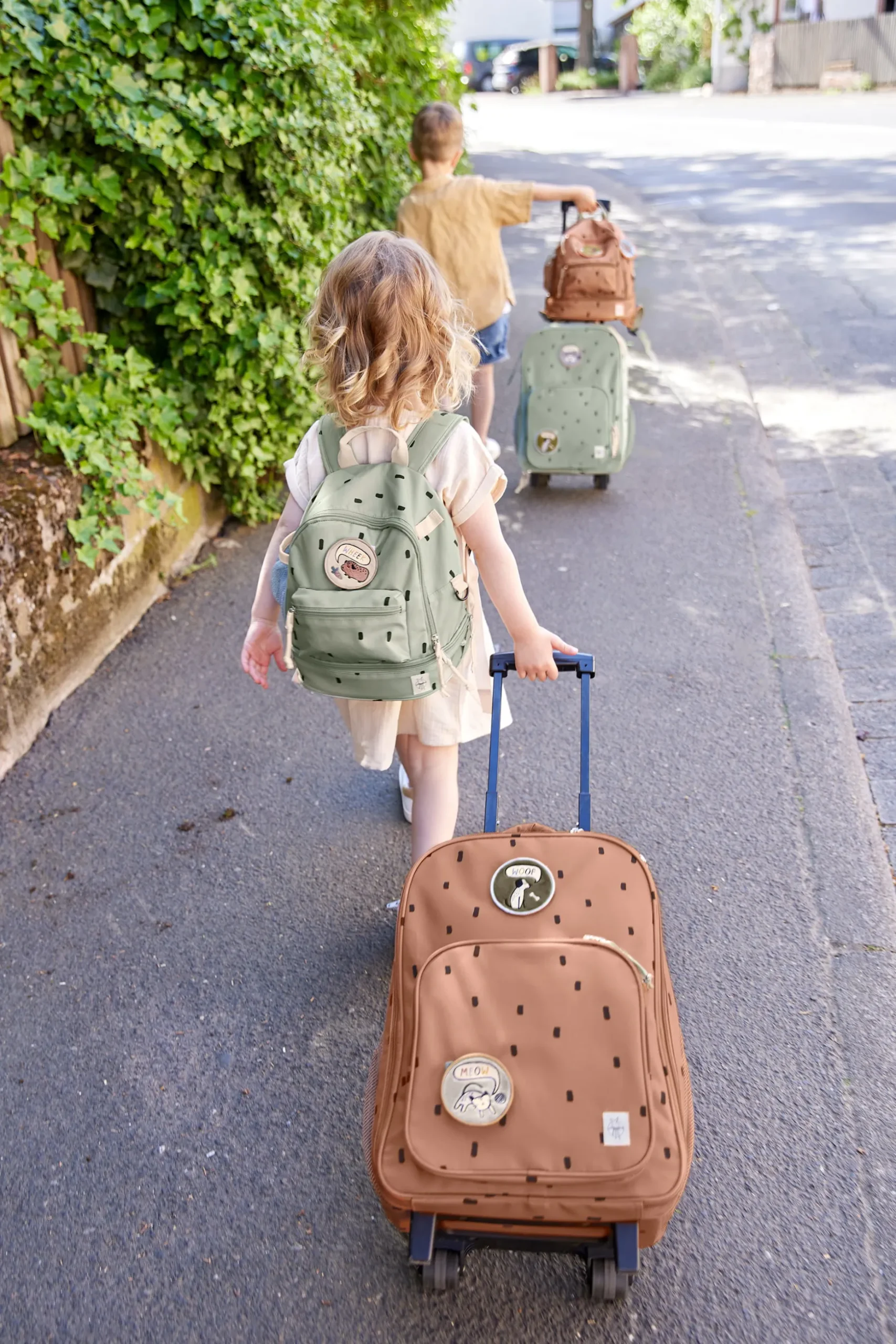 Kinderkoffer - Trolley Happy Prints, Karamell