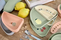 Kinder Menüteller Silikon (3-teilig) - Happy Fruits, Kirsche