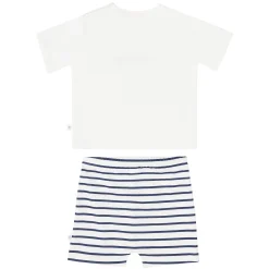 Kinder Pyjama Kurz - Bio Baumwolle, Hund Blau