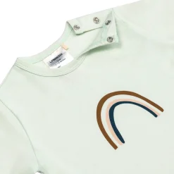 Kinder Pyjama Kurz - Bio Baumwolle, Regenbogen Mint