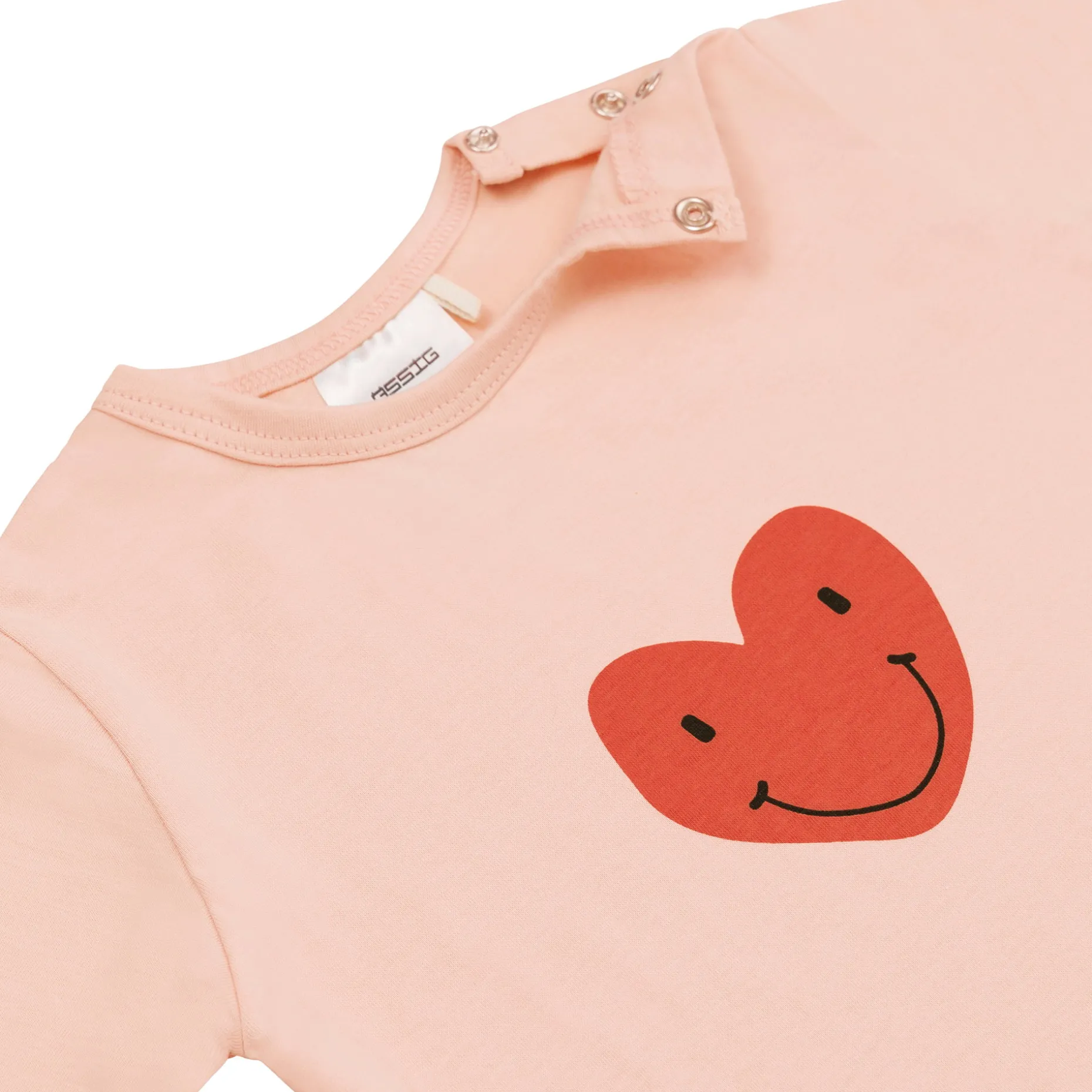 Kinder Pyjama Kurz - Bio Baumwolle, Herzen Rosa