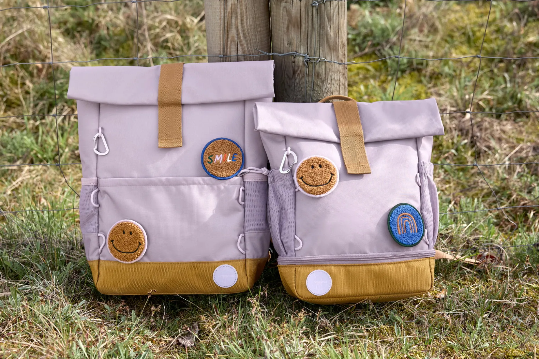 Kinderrucksack Rolltop - Little Gang, Lila