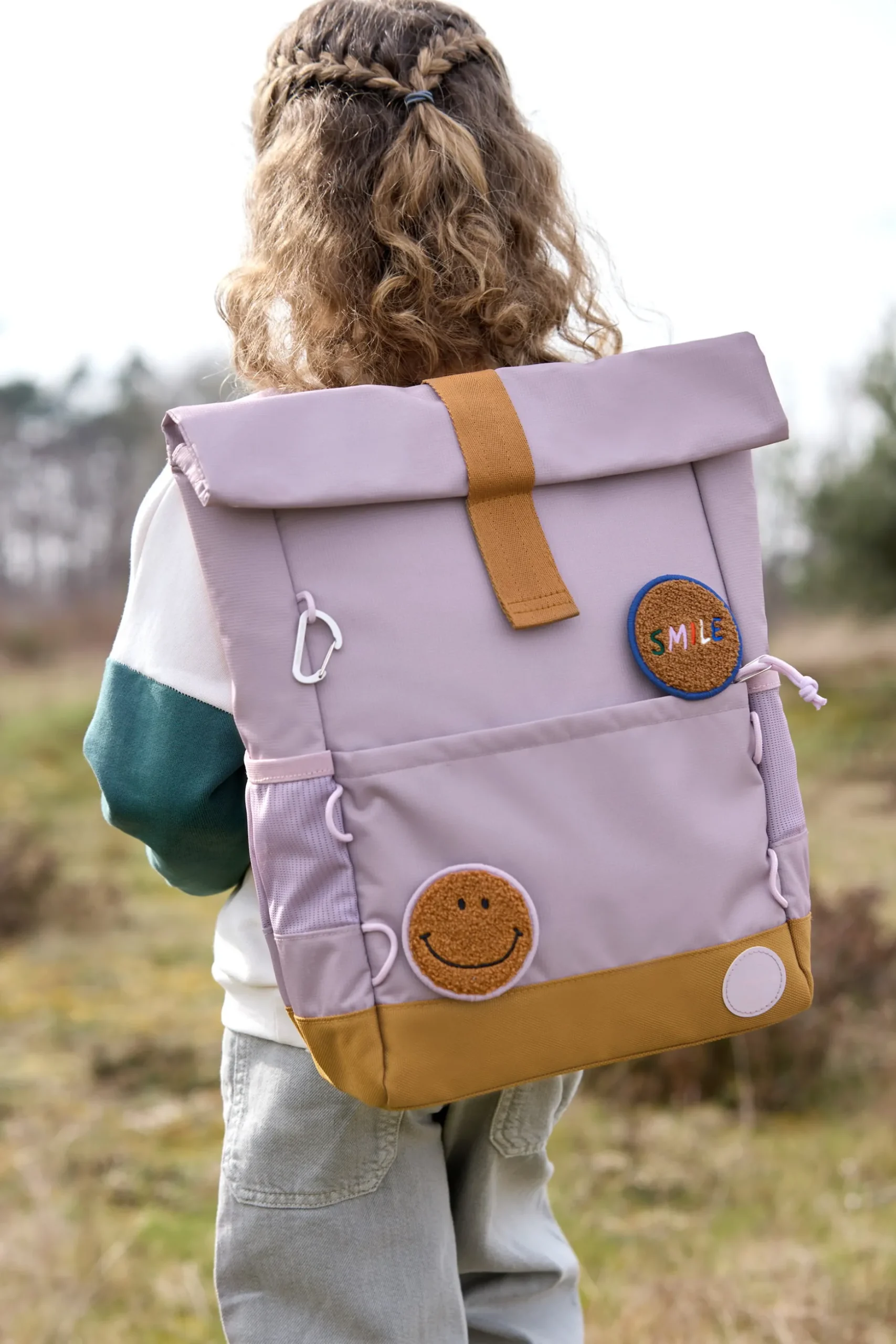 Kinderrucksack Rolltop - Little Gang, Lila