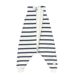 Kinder Schlafoverall 1 TOG - Bio Baumwolle, Gestreift, Blau