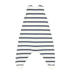 Kinder Schlafoverall 1 TOG - Bio Baumwolle, Gestreift, Blau