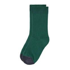 Kinder Socken 5er Set - Little Gang, Grün Weiß Karamell