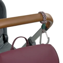 Kinderwagenhaken 2er Set - Karabiner, Grün Lila