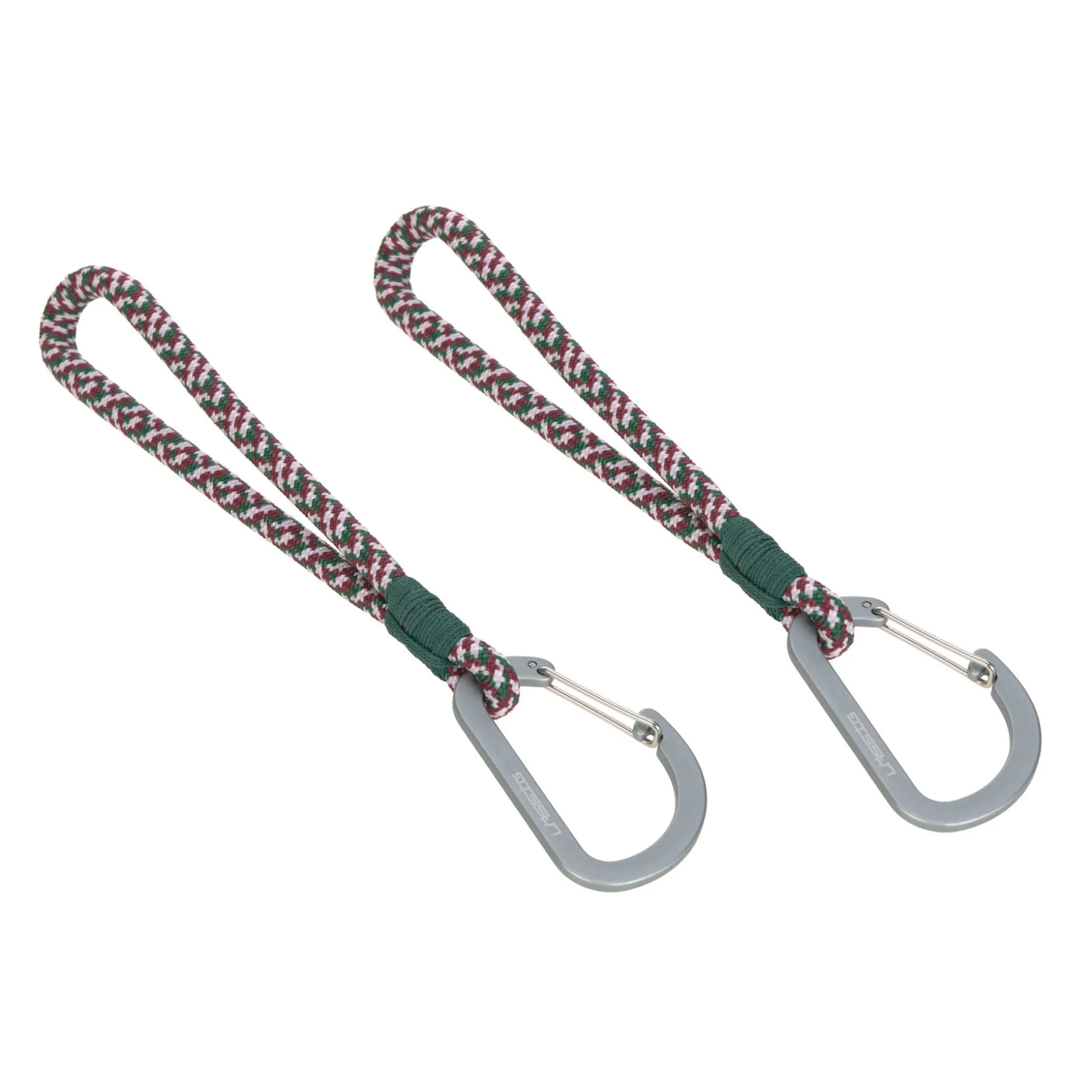 Kinderwagenhaken 2er Set - Karabiner, Grün Lila