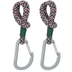 Kinderwagenhaken 2er Set - Karabiner, Grün Lila