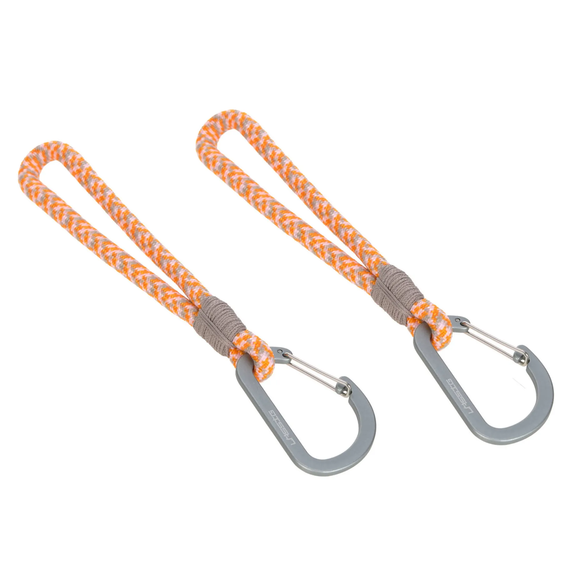 Kinderwagenhaken 2er Set - Karabiner, Beige Orange