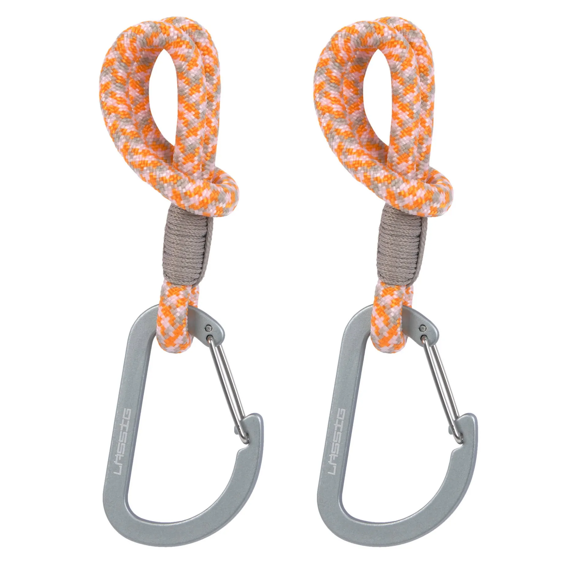 Kinderwagenhaken 2er Set - Karabiner, Beige Orange