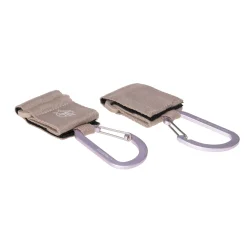 Kinderwagenhaken 2er Set - Karabiner, Beige
