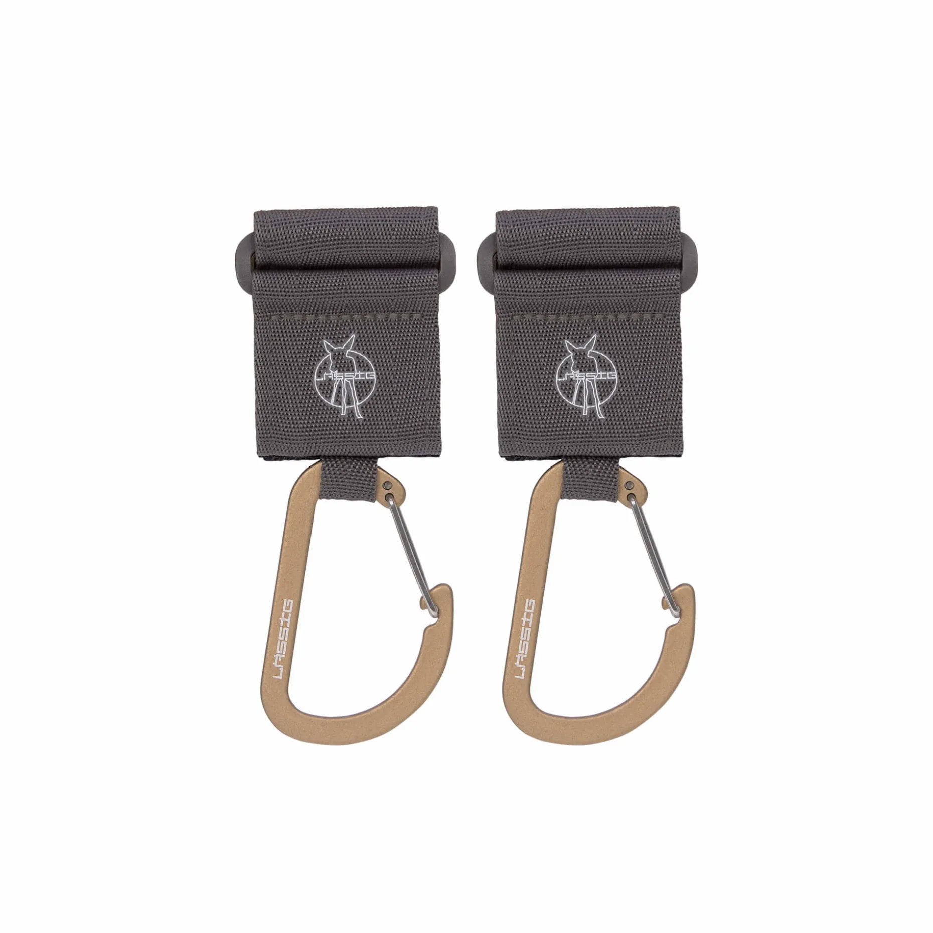 Kinderwagenhaken 2er Set - Karabiner, Anthrazit