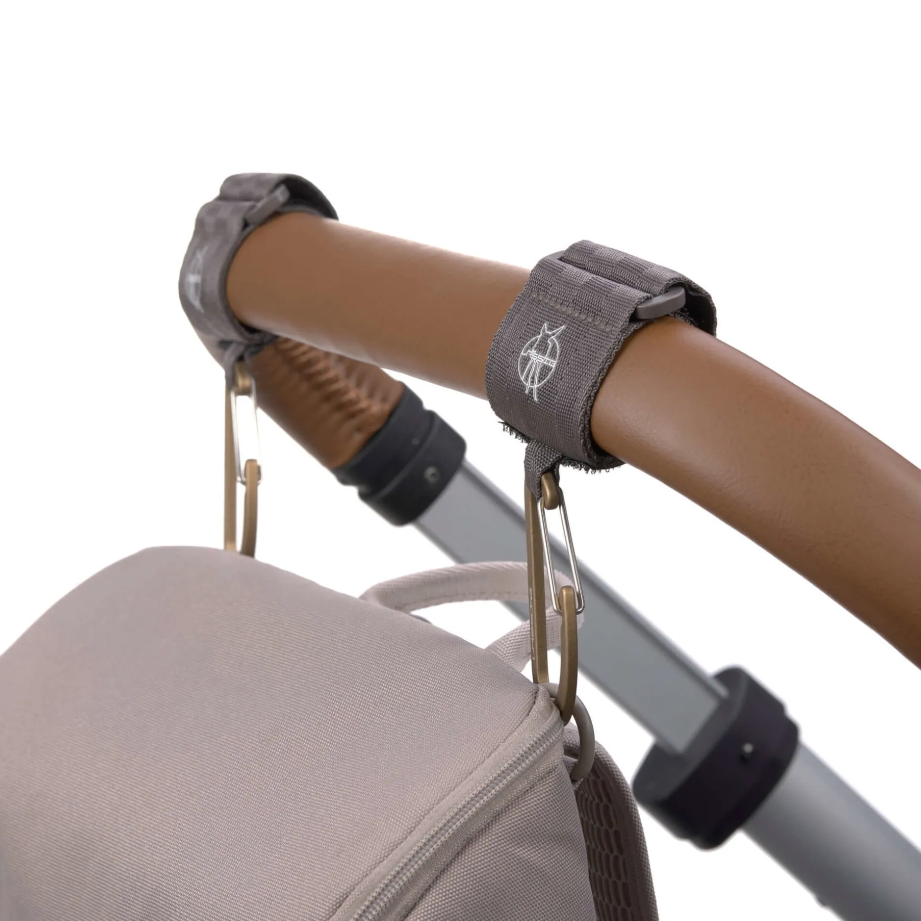 Kinderwagenhaken 2er Set - Karabiner, Anthrazit