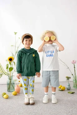 Kurze Hose Kinder - Bio Baumwolle, Little Gang, Hellblau