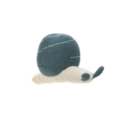 Kuscheltier mit Rassel - Knitted Toy, Garden Explorer Schnecke Blau