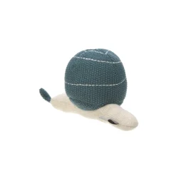 Kuscheltier mit Rassel - Knitted Toy, Garden Explorer Schnecke Blau