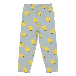 Leggings Kinder - Bio Baumwolle, Little Gang, Zitrone Hellblau