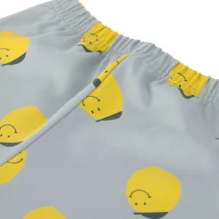Leggings Kinder - Bio Baumwolle, Little Gang, Zitrone Hellblau