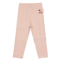 Leggings Kinder - Gerippt, Little Gang, Kirsche Rosa