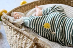 Leggings Kinder - Gerippt, Little Gang, Zitrone Dunkelgrün