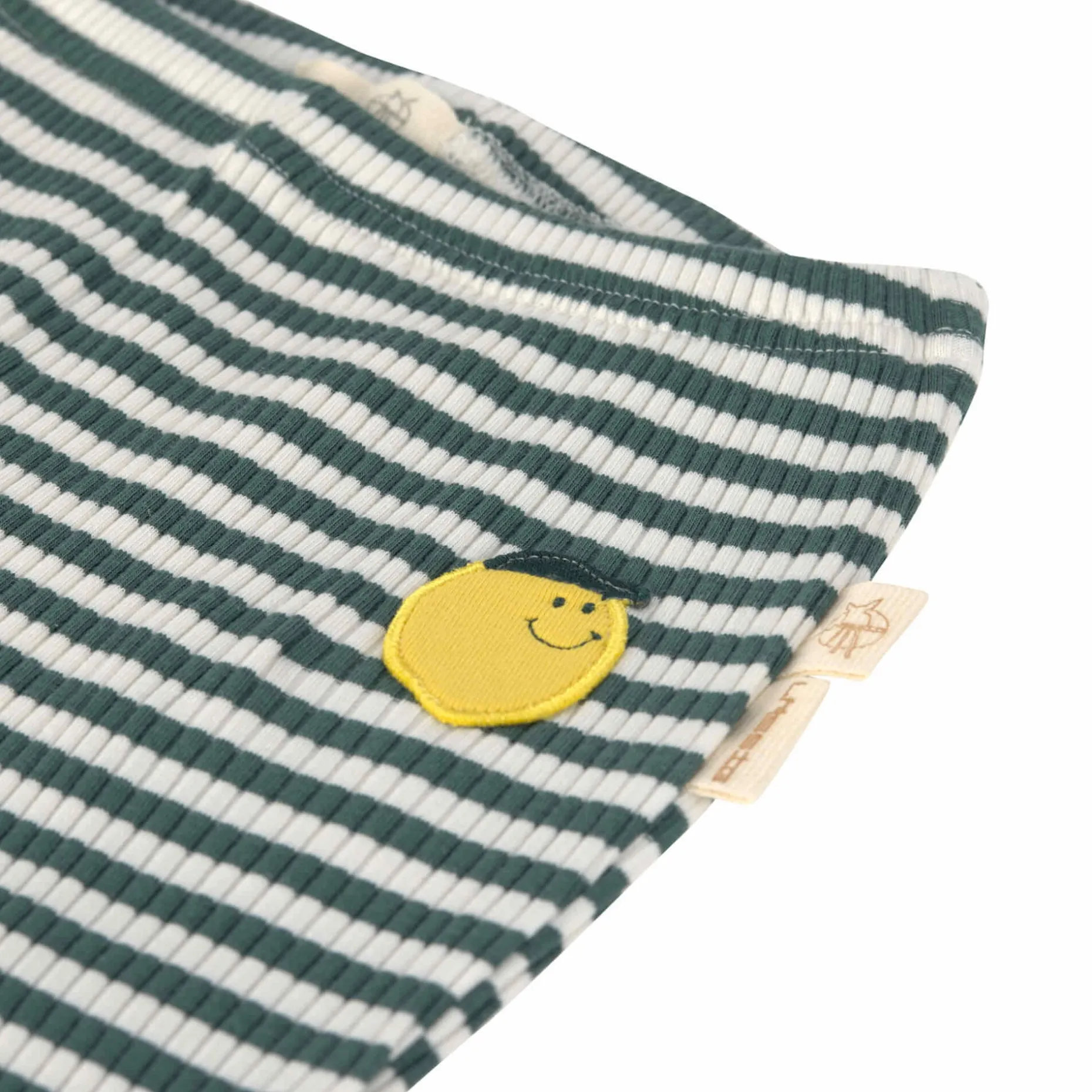 Leggings Kinder - Gerippt, Little Gang, Zitrone Dunkelgrün