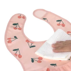 Lätzchen mit Auffangschutz (2 Stk) - Happy Fruits, Kirsche
