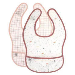 Lätzchen mit Auffangtasche (2 Stk) - Bib Lightweight, Garden Explorer Schnecke