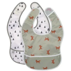 Lätzchen mit Auffangtasche (2 Stk) - Little Forest, Fuchs (6 bis 24 Monate)